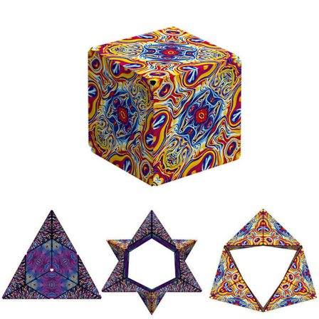 Formforskytende boks - 36 sjeldne jordmagneter - Transformeres til over 70 former