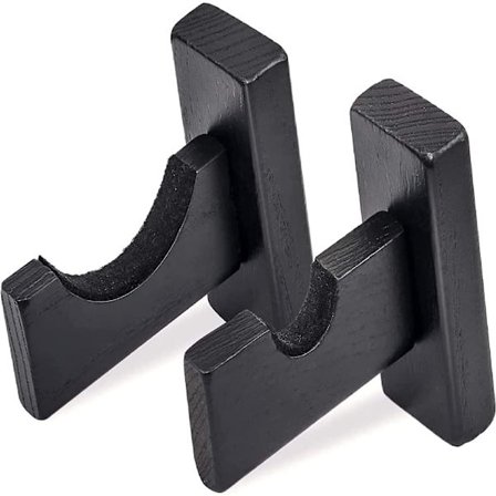 Baseball Bat Display Vægbeslag, Softball Bat Rack til Horisontal Visning, Massivt Træ med Blød Filt og Skjulte Skruer