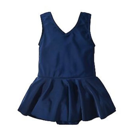 Tyttöjen uimapuku, eurooppalaiseen tyyliin, yksivärinen, pieni hame, rusetti, yksiosainen, 140 cm, safiirinsininen rusetti, yksiosainen