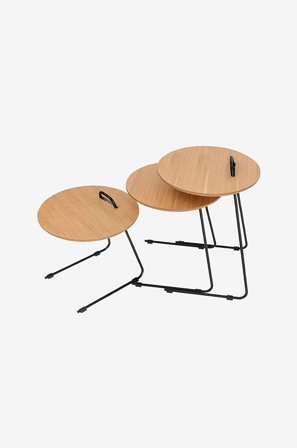 Homitis - Hekkebord (3 deler)-Harry - Brun - Sofabord - Fra Homeroom