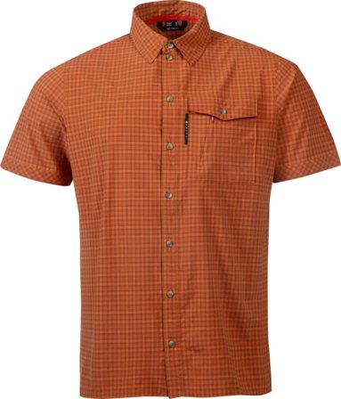 Halti Men's Leiri Check Shirt Men short-sleeved shirts Orange S