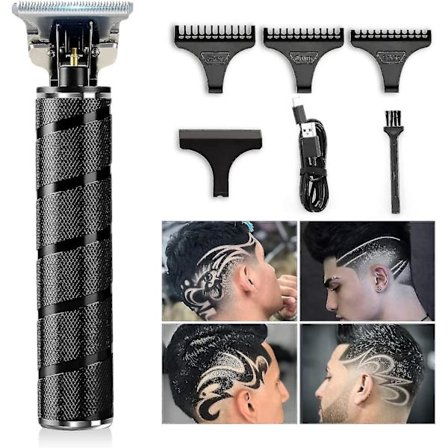 Hårklippere til mænd, Professionel T-klinge Hårtrimmer, Præcisionsskægtrimmer, Trådløs Elektrisk Hårklipper til Voksne Børn, Justerbar Grooming
