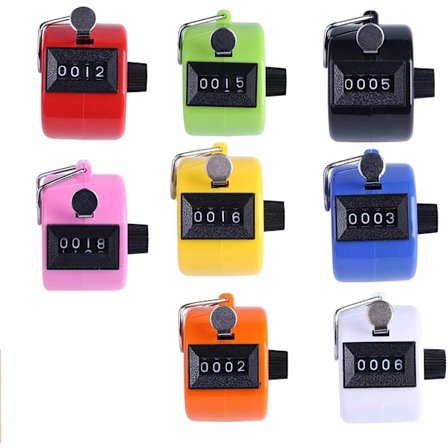 8 kpl Numero laskuri Käsikauppa 4-numeroinen laskuri Mekaaninen napsautus