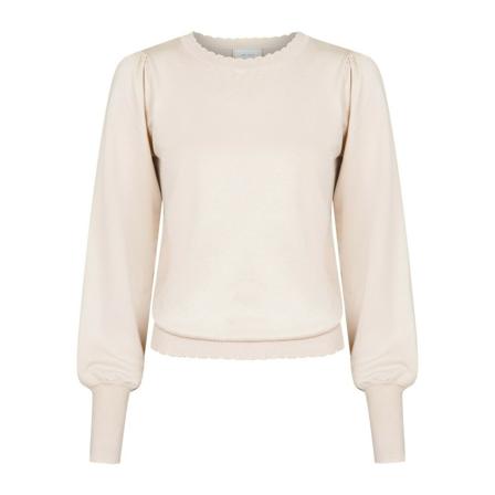 Neo Noir, Round-neck Knitwear Beżowy, Kobieta, Rozmiar: L