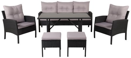 Venture Home Knock 1527-201 Loungeset soffa, bord, fåtöljer, pallar, Utemöbler