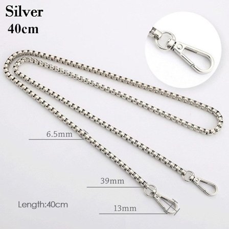 Olkalaukun hihna Käsilaukun kahvat SILVER 40cm