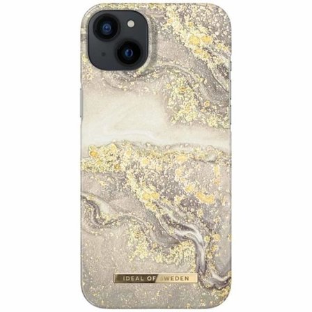 Coque Fashion iPhone 14 Plus Sparkle Greige Marble iDeal of Sweden