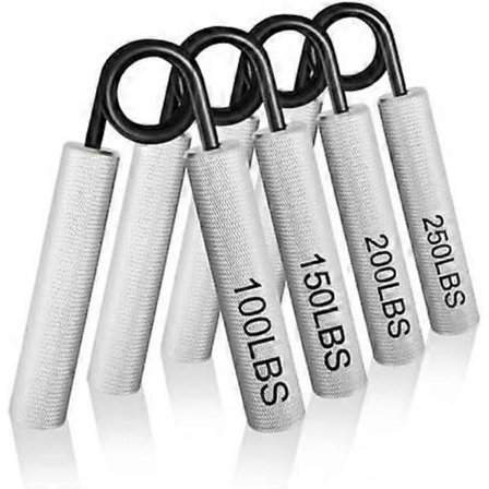 Metall Håndgrepsforsterker, 6-pakning (100 150 200 250 300 350lbs) Grepsstyrketrener, Underarmsforsterker Håndtrener