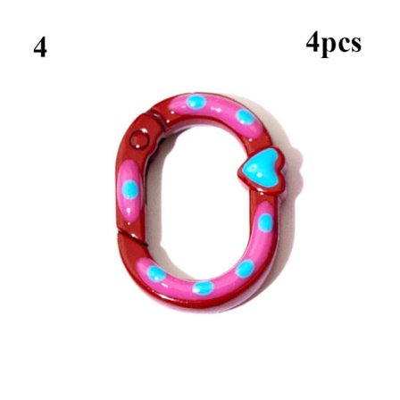 4st fjäder ovala ringspännen Karbinhake 4 4