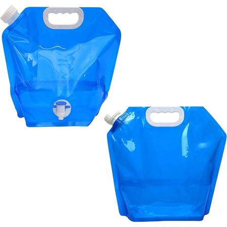 Foldbar Vannpose, 10l BPA-fri Camping Vannbærepose Utendørs Drikkevannspose Med Vannkran For Vandring Piknik 2 Stykker
