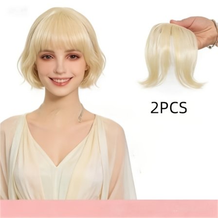 Clip-on pannelugg for kvinner, hårforlengelser, naturlig rett, varmebestandig, syntetisk, umiddelbart volum