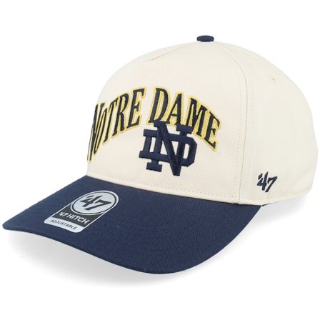 47 Brand - College Beige adjustable Keps - Notre Dame Ncaa-wave 47 Hitch Cap Natura/Navy A-Frame Adjustable @ Hatstore