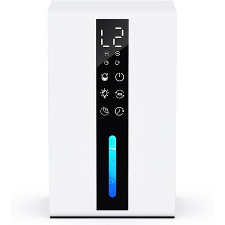 48W Luftaffugter, 48 timers timer, med automatisk slukning og afrimning, til badeværelse, soveværelse, kælder 1,8L