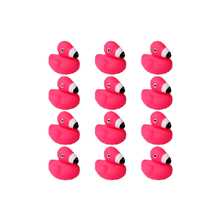 12 stk Flamingo Gummiandebad, Søte Flytende Gummiandebad Gummiandebad Badeleker Badekar Andunger Mini Gummiandebad for Dusj