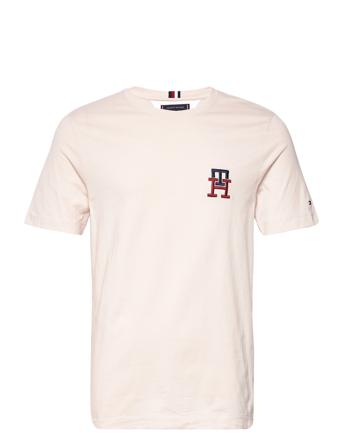 Essential Monogram Tee T-shirts Short-sleeved Creme Tommy Hilfiger