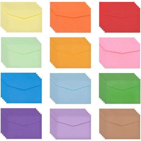 60 stk. Mini-konvolutter, små farverige konvolutter, flerfarvede gavekonvolutter, Thanksgiving-konvolutter, gavekort-mærker (11,5*8,2 cm)