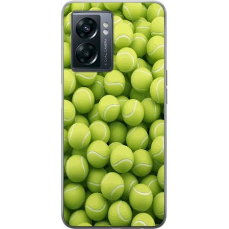 Kompatibel Mobilcover til OnePlus OnePlus Nord N300 Mønster af grønne tennisbolde i høj detalje, sporty motiv med gentagende tekstur og stærke far