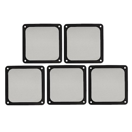 {xjxj}120mm Vifte Støvfilter Myk Magnetisk Nylonramme for PC-Kabinett Strømforsyning og Vifteventiler 5 stk Svart