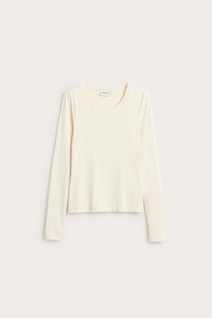 Kappahl | Enkel topp med lange ermer | Offwhite