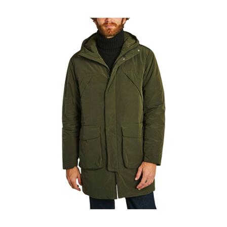 Nn07, Calvin mid-length hooded parka Groen, Heren, Maat:L
