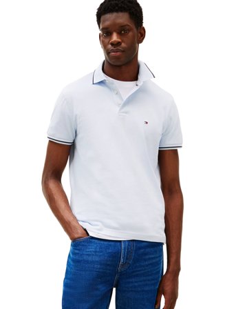 Tommy Hilfiger Tipped Slim Fit Seasonal Polo - Blue - XXXL