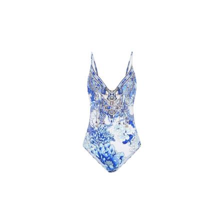Camilla Pihl One-piece Blå, Dame Badedragt