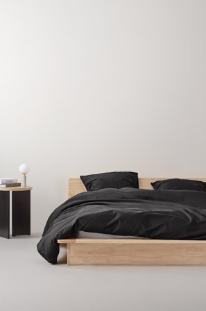 Jotex - Dynetrekksett Dobbeltseng Økologisk Gråsvart - ZACK - Kjøp Dobbeltseng hos Jotex