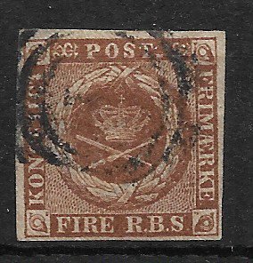Danmark 1854 - AFA IIId - Stemplet