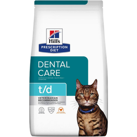 Hill's Prescription Diet Feline - t/d Dental Care Chicken - Dry Cat Food 3 kg - Katt - Kattefôr & kattemat - Veterinærfôr for katt - ZOO.no