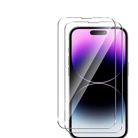 2-PAKK - iPhone 14 Pro MAX Skjermbeskytter i herdet glass