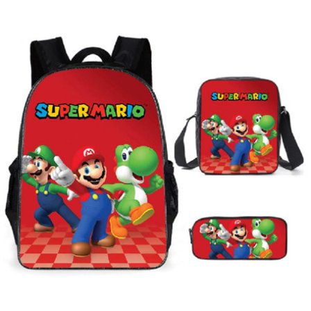 Ny tegneserie SuperMario skole taske tre-delt sæt til elever i grundskolen og gymnasiet