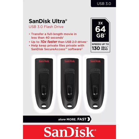 Sandisk Ultra - USB-flashstasjon - 64 GB