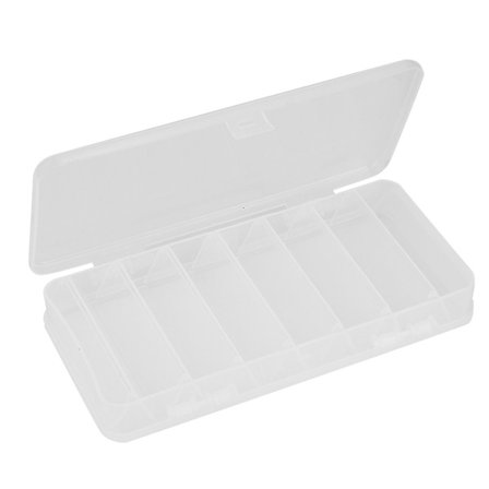 Bærbar plast mini gjennomsiktig lokkeoppbevaringsboks fiske dobbeltsidig agnboks (liten)