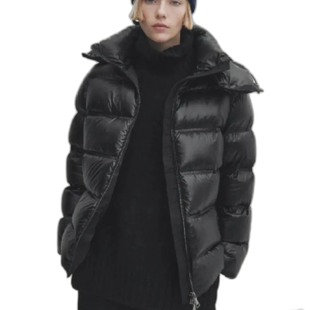 Svart Massimo dutti jacka med dragkedja