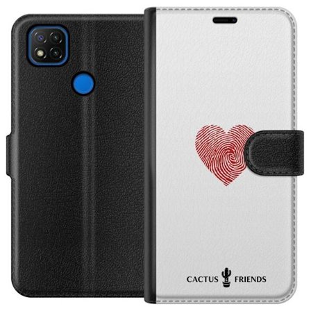 Yhteensopiva Lompakkokotelo Xiaomi Xiaomi Redmi 9C Cactus and Friends - Fingerprint Love