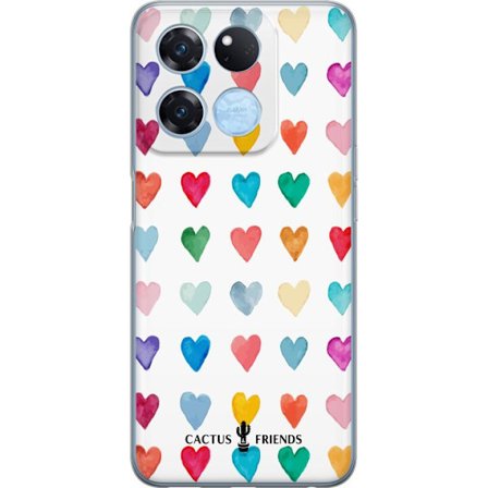 Yhteensopiva Puhelinkuori OnePlus OnePlus Ace Racing Cactus and Friends - Watercolor Love Grid