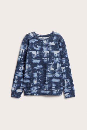 Kappahl | Mönstrad sweatshirt | Blå