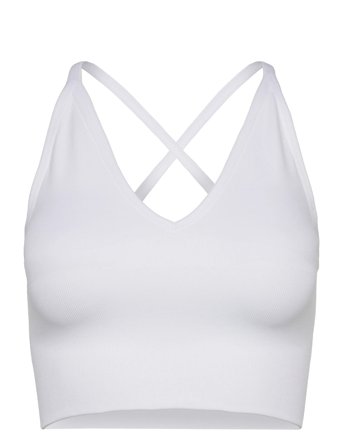 aim ́n Shape Seamless Cross Back Bralette - White - L