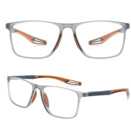 Unisex sportglasögon för närsynthet: Ultralätta silikon- och TR- Grå/Gul +3.5