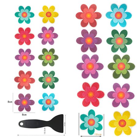 20 stk. skridsikre badekar klistermærker brusegulv med skraber premium kvalitet