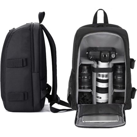 Kameraryggsekk Vanntett Kameraveske | Kameraveske med Stor Kapasitet og 15-Tommers Laptoprom & Regntrekk | for Fotografer på farten