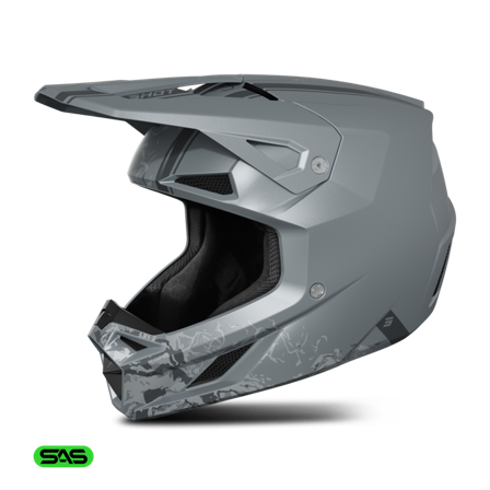 Casque Cross Shot Speed Atomic Battle gris mat S