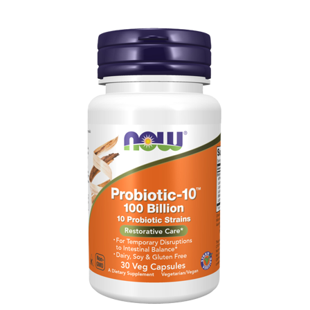 now-foods Now Foods Probiotic-10 100 Billion 30 kapsler - Bodyman.dk