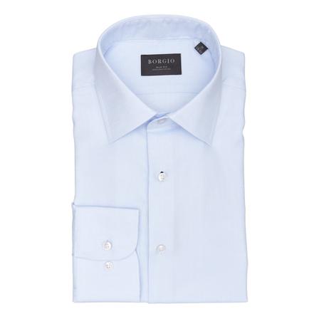 Borgio, koszula forenza długi rękaw slim fit 00043 Biały, Mężczyzna, Rozmiar: L