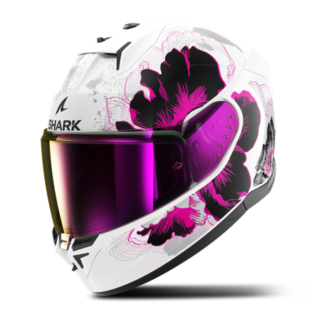 Integralhelm Shark D-Skwal 3 Mayfer Weiß Chrom/Rot M