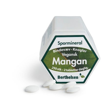 Berthelsen Mangan 250 tabl., Helse & Madvarer, Mineraler, Kobber & Mangan