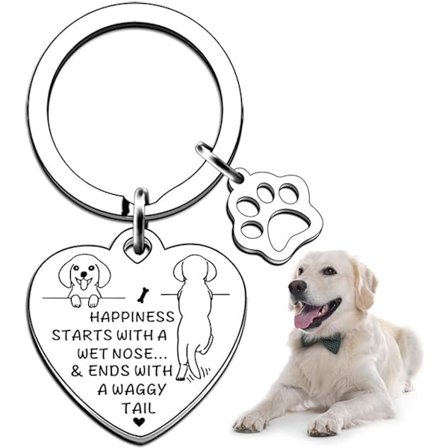 Nyckelringar med hundmotiv - Present till hundälskare - Labrador - Söt nyckelring - Djurmotiv - Nyckelring till hundälskare (33#)