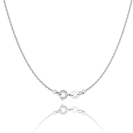 Sølvkæde Halskæde Kæde til Kvinder Piger 1.1mm Kabelkæde Halskæde Opgraderet Fjederlås - Tynd & Robust