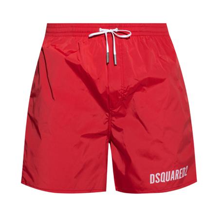 Dsquared2 Swim shorts with logo Rød, Herre Badeshorts