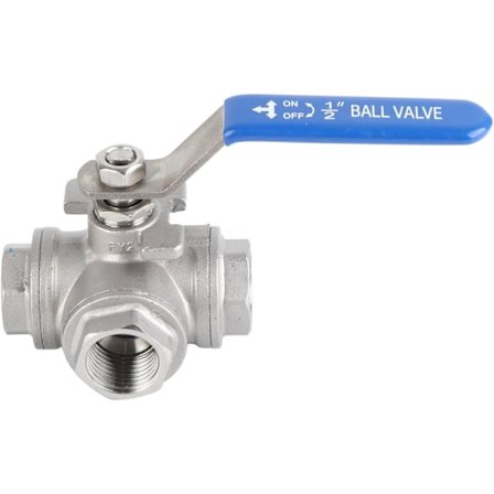 Treveis kuleventil, enkel betjening, rustfritt stål 304, pålitelig lukking for industriell bruk i avstengnings- og kontrollapplikasjoner